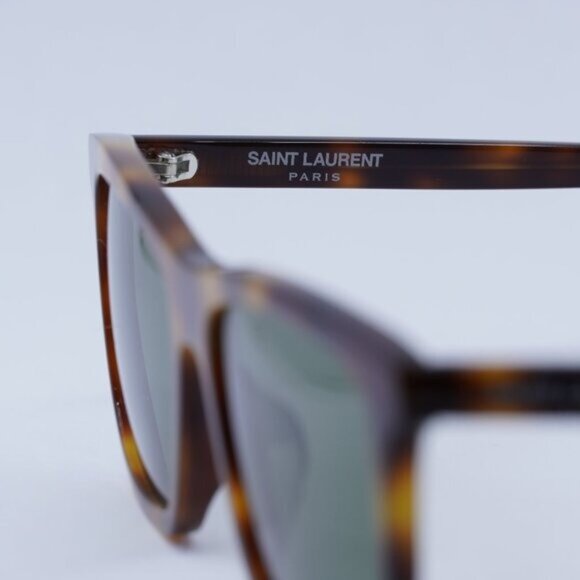 🕶️ New Saint Laurent SL501 003 Sunglasses - Havana Frame, Green Lenses - Picture 8 of 12